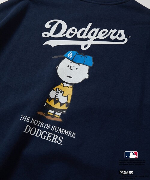 希少品✨フリークスストア ピーナッツ ドジャースコラボスウェット ブルー WEBオリジナル MLB×PEANUTS 別注 ビッグシルエット クルーネック