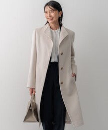 ウールカシミヤビーバー スタンドカラー コート