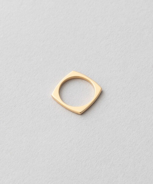Jouete(ジュエッテ)の「ピンキーリング スクエア(リング・レディース・イエローゴールド・1号/3号/5号)」の2枚目の写真
