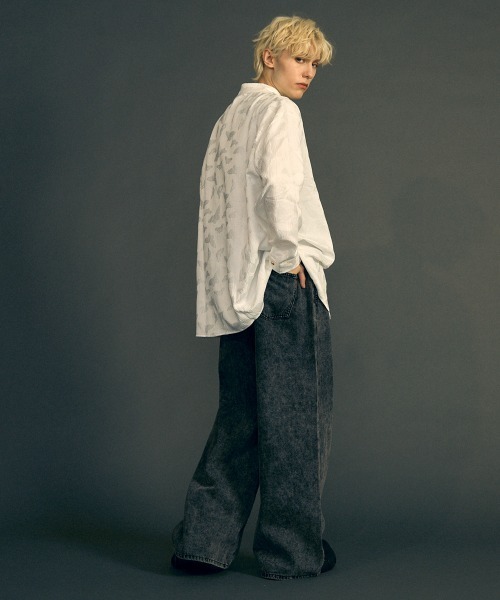 Shoowtime（ショウタイム）の「ビッグシルエットロングスリーブチャイナシャツ（シャツ/ブラウス・メンズ・ホワイト/ブラック・MEDIUM/LARGE/X-LARGE）」の18枚目の写真