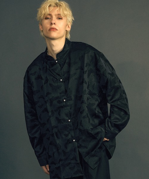 Shoowtime（ショウタイム）の「ビッグシルエットロングスリーブチャイナシャツ（シャツ/ブラウス・メンズ・ホワイト/ブラック・MEDIUM/LARGE/X-LARGE）」の20枚目の写真