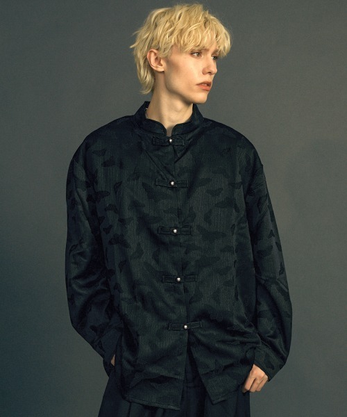 Shoowtime（ショウタイム）の「ビッグシルエットロングスリーブチャイナシャツ（シャツ/ブラウス・メンズ・ホワイト/ブラック・MEDIUM/LARGE/X-LARGE）」の21枚目の写真