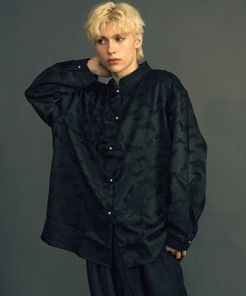 Shoowtime（ショウタイム）の「ビッグシルエットロングスリーブチャイナシャツ（シャツ/ブラウス・メンズ・ホワイト/ブラック・MEDIUM/LARGE/X-LARGE）」の22枚目の写真