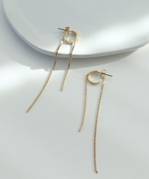 ダブルチェーンピアス