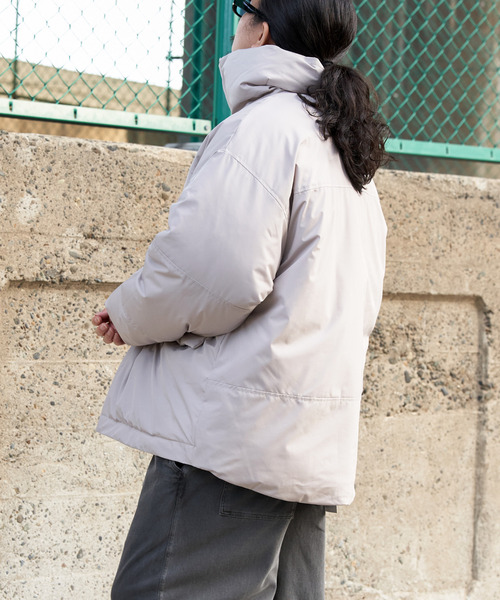 VENCEEXCHANGE（ヴァンスエクスチェンジ）の「【ユニセックス】ポリタスラン中わたハーフジャケット（ダウンジャケット/コート・メンズ・ライトグレー/チャコールグレー/ブラック・M/L/LL）」の19枚目の写真