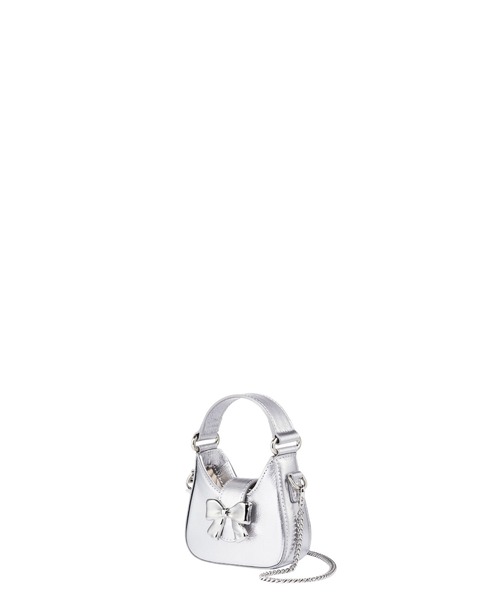 NUBIAN(ヌビアン)の「RIBBON MINI HOBO BAG(ショルダーバッグ・レディース・シルバー系その他/ブラック・ONE SIZE)」の10枚目の写真