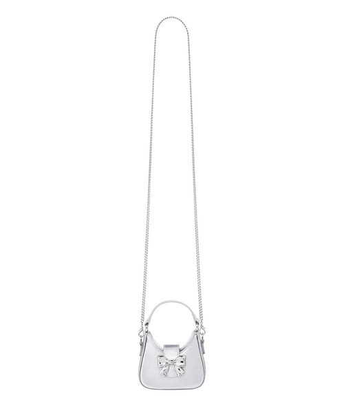 NUBIAN(ヌビアン)の「RIBBON MINI HOBO BAG(ショルダーバッグ・レディース・シルバー系その他/ブラック・ONE SIZE)」の9枚目の写真