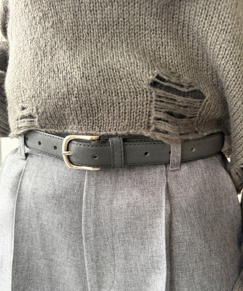 WEGO（ウィゴー）の「WEGO/PUプレーンベルト（ベルト・レディース・ブラウン/ブラック/その他1/ホワイト/ブラック系その他/ベージュ系その他・FREE）」の4枚目の写真