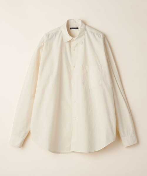 UNITED ARROWS（ユナイテッドアローズ）の「【マルチサイズ】タイプライター ワイドフォルム レギュラーカラーシャツ（シャツ/ブラウス・メンズ・オフホワイト/ネイビー/ベージュ/ブラック/ライトブルー/ホワイト/ピンク/ライム・マルチサイズ）」の2枚目の写真