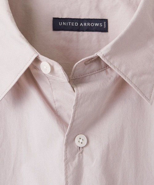 UNITED ARROWS（ユナイテッドアローズ）の「【マルチサイズ】タイプライター ワイドフォルム レギュラーカラーシャツ（シャツ/ブラウス・メンズ・オフホワイト/ネイビー/ベージュ/ブラック/ライトブルー/ホワイト/ピンク/ライム・マルチサイズ）」の11枚目の写真