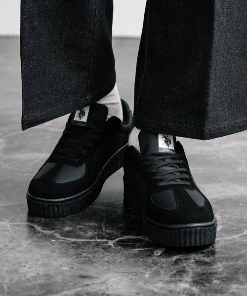 U.S. POLO ASSN. ユーエスポロアッスン 厚底ボリュームソールコンビネーションレースアップスニーカー（スニーカー）｜U.S. POLO ASSN.（ユーエスポロアッスン）