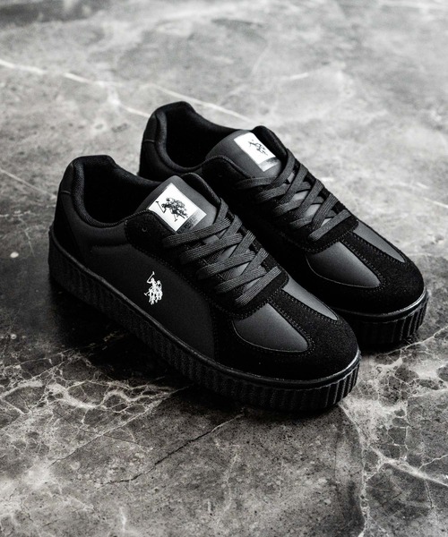 U.S. POLO ASSN. ユーエスポロアッスン 厚底ボリュームソールコンビネーションレースアップスニーカー（スニーカー）｜U.S. POLO ASSN.（ユーエスポロアッスン）