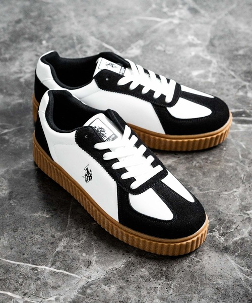 U.S. POLO ASSN. ユーエスポロアッスン 厚底ボリュームソールコンビネーションレースアップスニーカー（スニーカー）｜U.S. POLO ASSN.（ユーエスポロアッスン）