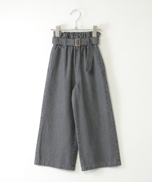 ikka(イッカ)の「【メディア紹介商品】ベルト付きデニムワイドパンツ(120~160cm)(デニムパンツ・キッズ・ブルー/グレー・120/130/140/150/160)」の3枚目の写真