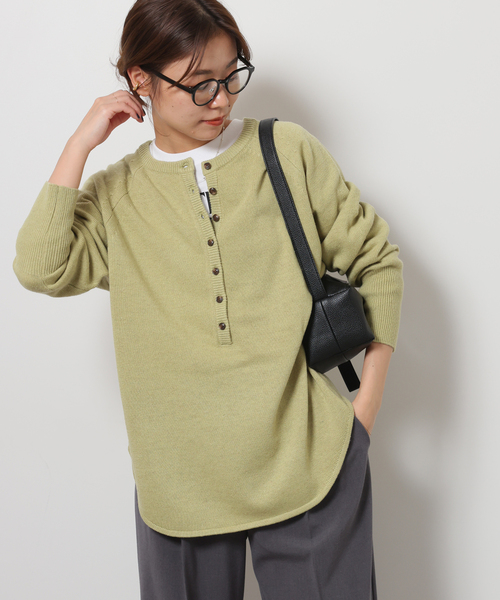 JOURNAL STANDARD relume(ジャーナルスタンダード レリューム)の「《追加2》ウールミックス2wayビッグプルオーバー(ニット/セーター・レディース・チャコールグレー/グレー/アイボリー/ライトグレー/モスグリーン/レッド・FREE)」の5枚目の写真