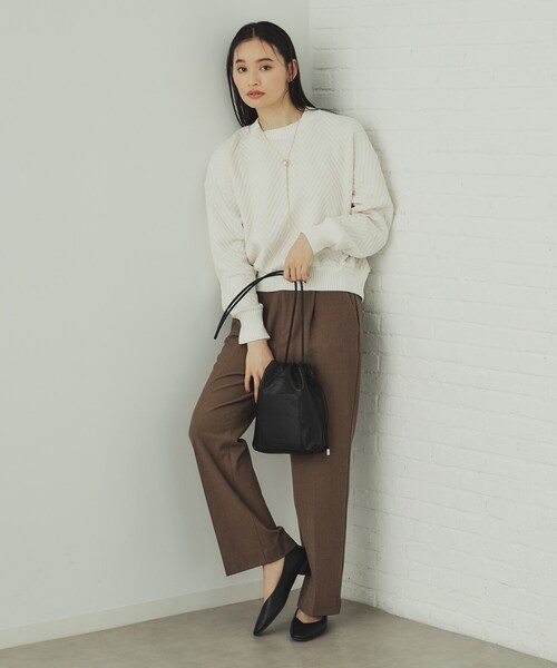 OPAQUE.CLIP（オペークドットクリップ）の「◆【長さ調整可能】サイドドロストミニショルダーバッグ（ショルダーバッグ・レディース・ブラック/シルバー/ブラック系・00）」の4枚目の写真