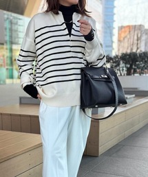 Emma Taylor（エマテイラー）の「【春ニット】フロント2wayニットプルオーバー（ニット/セーター）」