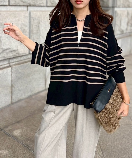 フロント2wayニットプルオーバー（ニット/セーター）｜Emma Taylor