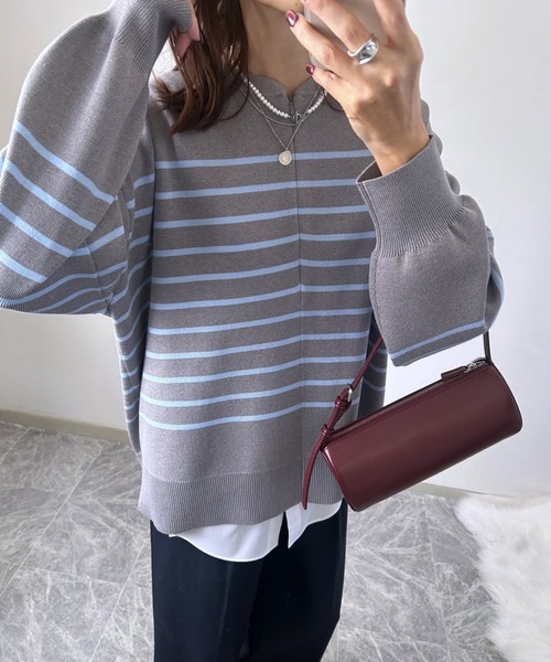 春ニット】フロント2wayニットプルオーバー Emma Taylor│STYLEDOOR