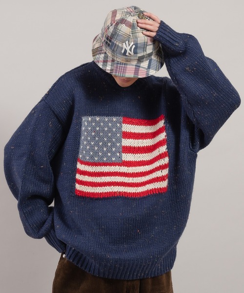 Perushu（ペルーシュ）の「カラーネップ国旗ルーズニット（ニット