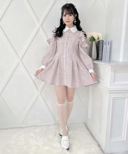 ダブルリボンツイードワンピース（ワンピース）｜ROJITA（ロジータ）