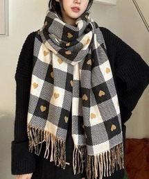 DIESEL チェック柄マフラー グレー　アルパカ混 DIESEL チェック柄マフラー グレー アルパカ混