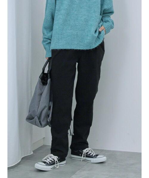Samansa Mos2 blue（サマンサモスモスブルー）の「裏起毛ストレッチパンツ（その他パンツ・レディース・ネイビー/チャコールグレー/ブラック/モカ・F）」の2枚目の写真