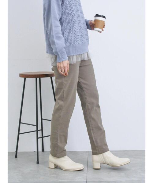 Samansa Mos2 blue（サマンサモスモスブルー）の「裏起毛ストレッチパンツ（その他パンツ・レディース・ネイビー/チャコールグレー/ブラック/モカ・F）」の15枚目の写真