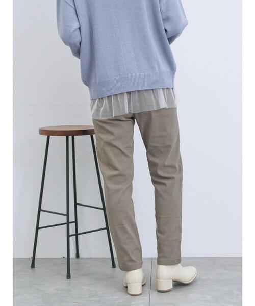 Samansa Mos2 blue（サマンサモスモスブルー）の「裏起毛ストレッチパンツ（その他パンツ・レディース・ネイビー/チャコールグレー/ブラック/モカ・F）」の16枚目の写真