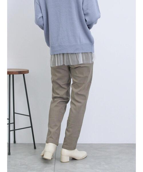 Samansa Mos2 blue（サマンサモスモスブルー）の「裏起毛ストレッチパンツ（その他パンツ・レディース・ネイビー/チャコールグレー/ブラック/モカ・F）」の17枚目の写真