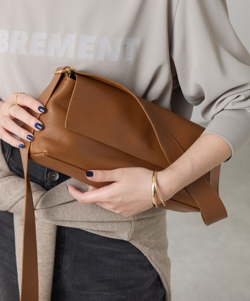 シュリンクリンショルダーバッグ/牛革/軽量/WEB限定カラー展開/新色