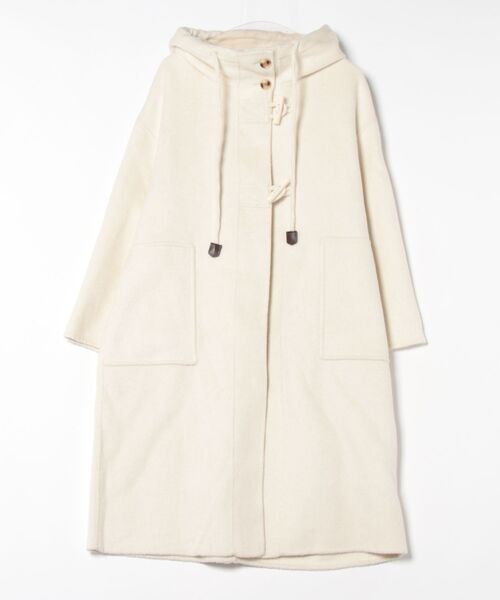 hooded duffle long coat /スタンドカラーフーデットロングダッフル