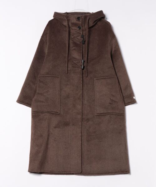 hooded duffle long coat /スタンドカラーフーデットロングダッフル