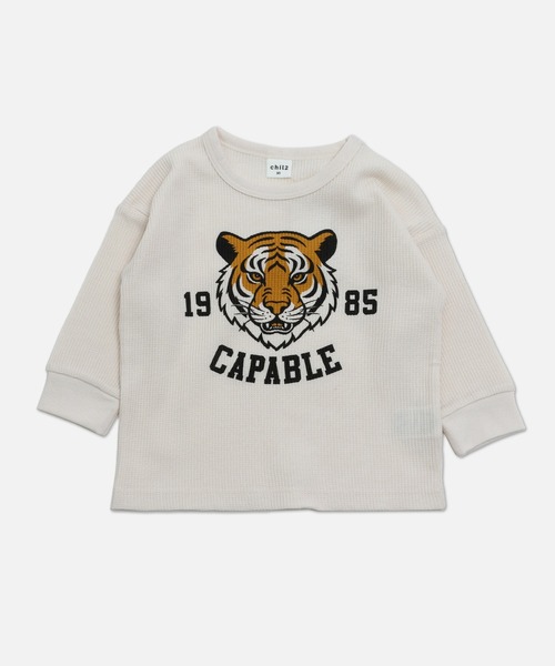chil2(チルツー)の「ワッフルプリント長袖Tシャツ(Tシャツ/カットソー・キッズ・A/B/C/D/E/F/G/H/I/J・80cm/90cm/110cm/100cm/120cm/130cm/140cm)」の11枚目の写真