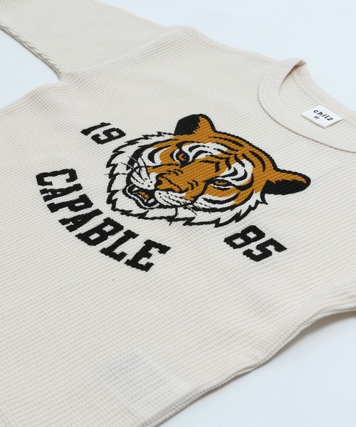 chil2(チルツー)の「ワッフルプリント長袖Tシャツ(Tシャツ/カットソー・キッズ・A/B/C/D/E/F/G/H/I/J・80cm/90cm/110cm/100cm/120cm/130cm/140cm)」の19枚目の写真