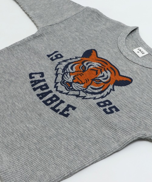 chil2(チルツー)の「ワッフルプリント長袖Tシャツ(Tシャツ/カットソー・キッズ・A/B/C/D/E/F/G/H/I/J・80cm/90cm/110cm/100cm/120cm/130cm/140cm)」の20枚目の写真