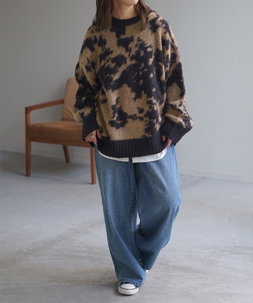 MLVINCE XL カモフラージュ モヘアニット MLVINCE®︎ / camo cardigan