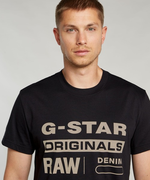 G-STAR（ジースター）の「ORIGINALS T-SHIRT/クラシックブランドロゴTシャツ（Tシャツ/カットソー・メンズ・ダークブラック/ホワイト・X-SMALL/SMALL/MEDIUM/LARGE/X-LARGE）」の10枚目の写真