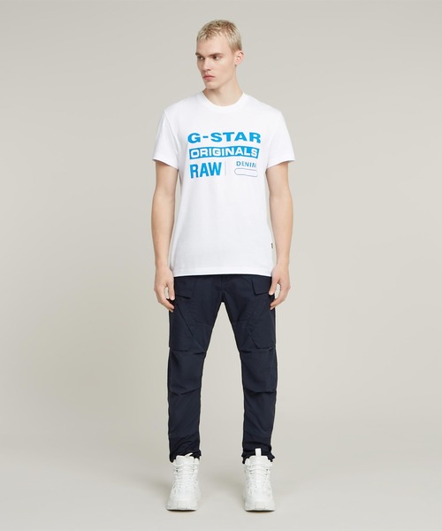 G-STAR（ジースター）の「ORIGINALS T-SHIRT/クラシックブランドロゴTシャツ（Tシャツ/カットソー・メンズ・ダークブラック/ホワイト・X-SMALL/SMALL/MEDIUM/LARGE/X-LARGE）」の3枚目の写真