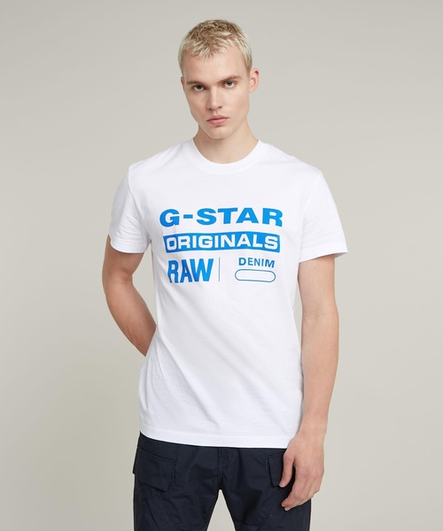 G-STAR（ジースター）の「ORIGINALS T-SHIRT/クラシックブランドロゴTシャツ（Tシャツ/カットソー・メンズ・ダークブラック/ホワイト・X-SMALL/SMALL/MEDIUM/LARGE/X-LARGE）」の5枚目の写真
