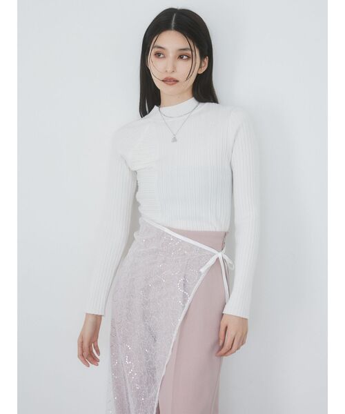 MURUA（ムルーア）の「レースラップクロス（ストール/ショール・レディース・ブラック/ホワイト・FREE）」の11枚目の写真