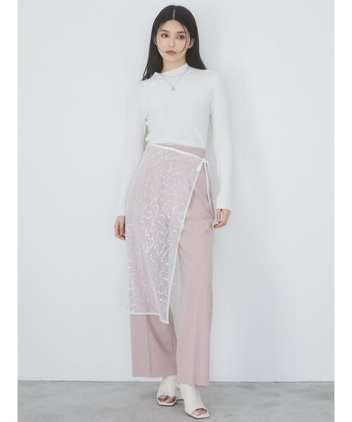 MURUA（ムルーア）の「レースラップクロス（ストール/ショール・レディース・ブラック/ホワイト・FREE）」の12枚目の写真