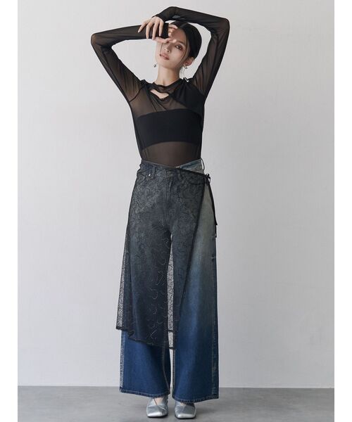 MURUA（ムルーア）の「レースラップクロス（ストール/ショール・レディース・ブラック/ホワイト・FREE）」の17枚目の写真