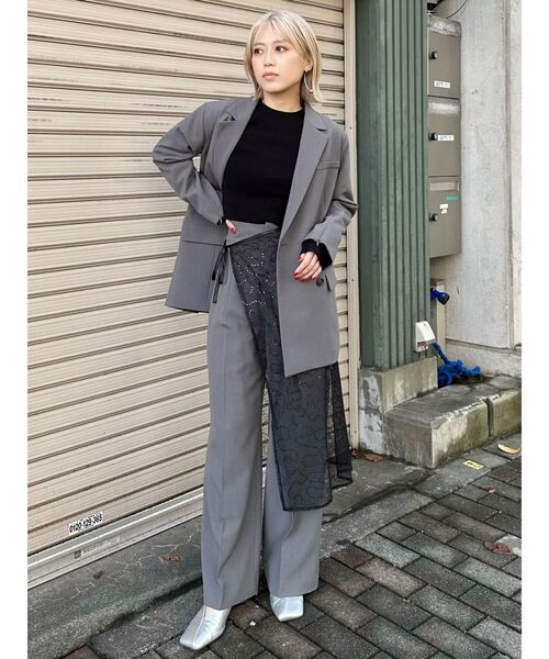 MURUA（ムルーア）の「レースラップクロス（ストール/ショール・レディース・ブラック/ホワイト・FREE）」の18枚目の写真