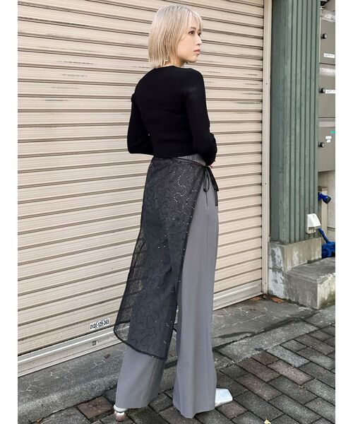 MURUA（ムルーア）の「レースラップクロス（ストール/ショール・レディース・ブラック/ホワイト・FREE）」の22枚目の写真