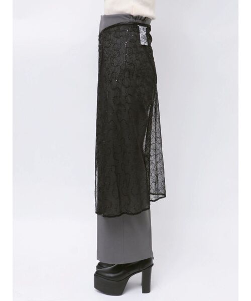 MURUA（ムルーア）の「レースラップクロス（ストール/ショール・レディース・ブラック/ホワイト・FREE）」の3枚目の写真