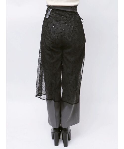 MURUA（ムルーア）の「レースラップクロス（ストール/ショール・レディース・ブラック/ホワイト・FREE）」の4枚目の写真