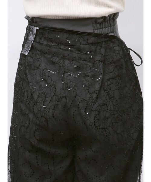 MURUA（ムルーア）の「レースラップクロス（ストール/ショール・レディース・ブラック/ホワイト・FREE）」の5枚目の写真