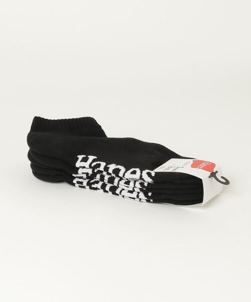 HANES(ヘインズ)の「【Hanes/ヘインズ】メンズ 【3足組】 スニーカーインソックス(ソックス/靴下・メンズ・ブラック・MEDIUM/SMALL)」の7枚目の写真
