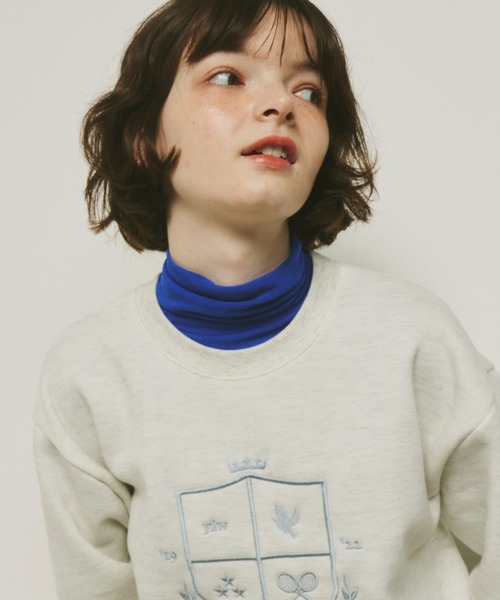 Unitage(ユニテージ)の「ハイネックシアーカラーTOPS(Tシャツ/カットソー・レディース・ブルー/ホワイト/ピンク・FREE)」の8枚目の写真